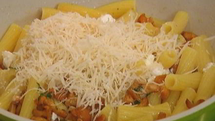 Рецепт пасты с грибами, рикоттой и базиликом