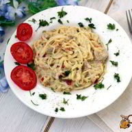 Рецепт Пасты с курицей и грибами в сливочном соусе