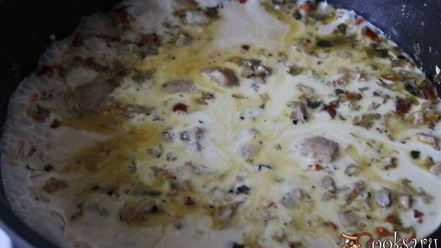 Рецепт пасты с курицей и грибами в сливочном соусе