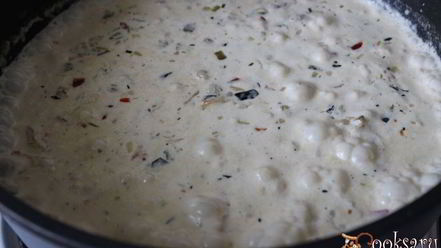 Рецепт пасты с курицей и грибами в сливочном соусе