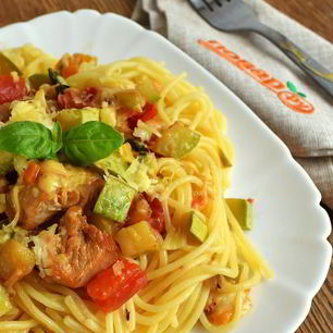 Рецепт Пасты с курицей и соусом песто