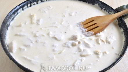 Рецепт пасты с курицей в сливочном соусе