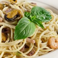 Рецепт Пасты с морепродуктами в сливочном соусе