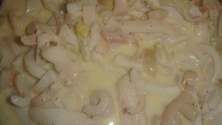 Рецепт сливочной пасты с кальмарами