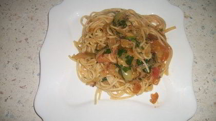 Рецепт Спагетти Лето с овощами