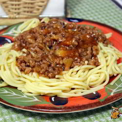Рецепт Спагетти с ароматным мясным соусом