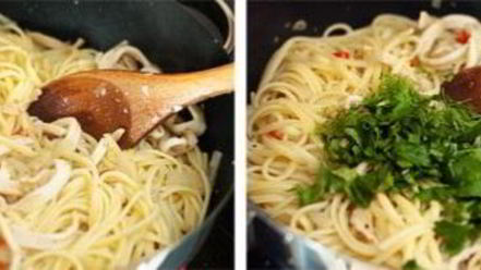 Рецепт спагетти с кальмарами