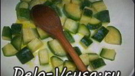 Рецепт спагетти с креветками и цукини