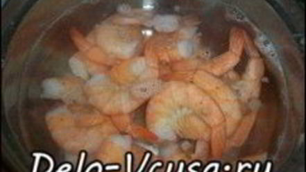 Рецепт спагетти с креветками и цукини