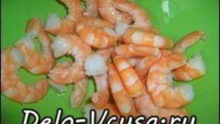 Рецепт спагетти с креветками и цукини