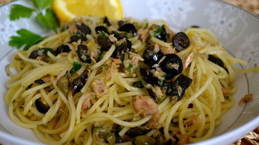 Рецепт спагетти с тунцом