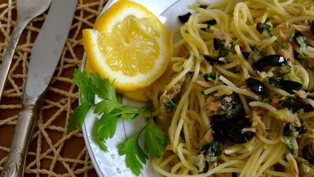 Рецепт спагетти с тунцом