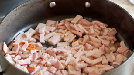 Рецепт спагетти с ветчиной в томатном соусе