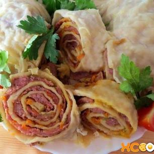 Рецепт Ханума с капустой и фаршем