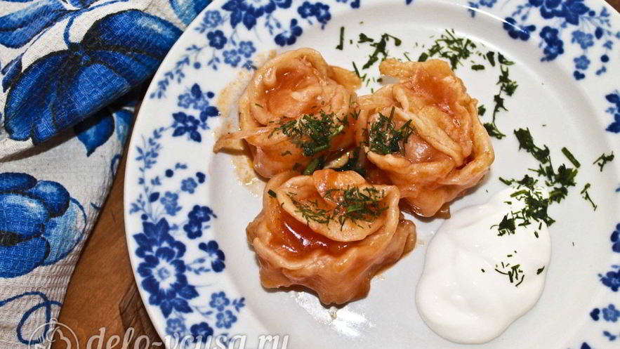 Рецепт мантов на сковороде