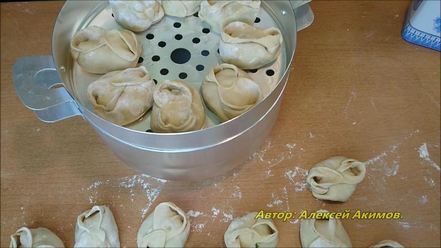 Рецепт мантов с курицей