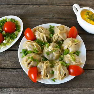 Рецепт Мантов с мясом и картошкой