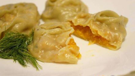 Рецепт мантов с мясом и с тыквой