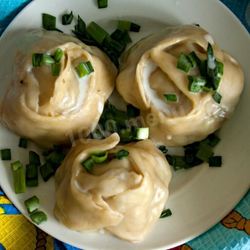 Рецепт Мантов с рыбой и рисом