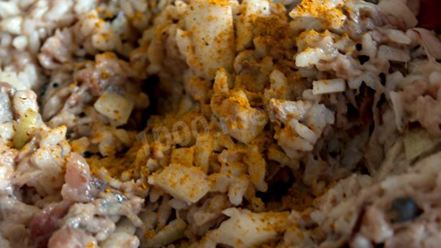 Рецепт мантов с рыбой и рисом