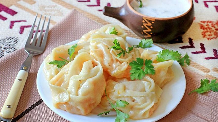 Рецепт мантов с тыквой без мяса