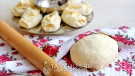 Рецепт теста на манты без яиц