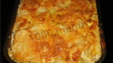 Рецепт картошки по-французски с фаршем в духовке