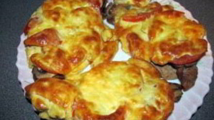 Рецепт мяса по-французски на сковороде с грибами