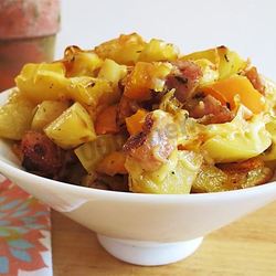 Рецепт Мяса по-французски на сковороде с картошкой