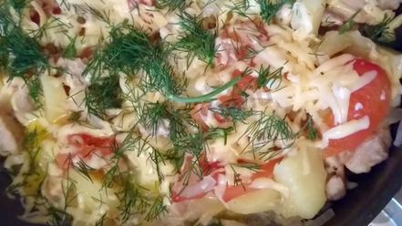 Рецепт мяса по-французски на сковороде с картошкой