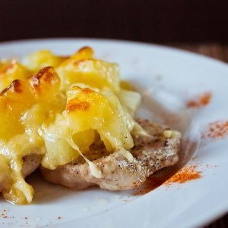 Рецепт Мяса по-французски с ананасом