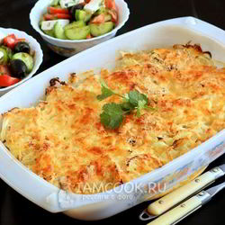 Рецепт Мяса по-французски с курицей и картошкой