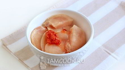 Рецепт мяса по-французски с курицей и картошкой