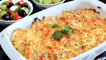 Рецепт мяса по-французски с курицей и картошкой