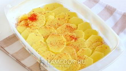 Рецепт мяса по-французски с курицей и картошкой