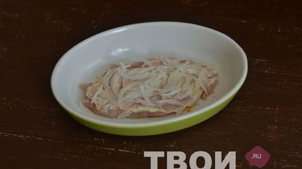 Рецепт мяса по-французски с курицей