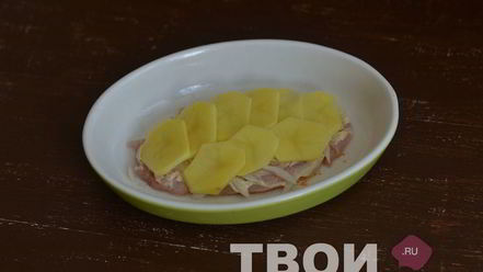 Рецепт мяса по-французски с курицей