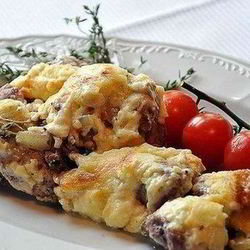 Рецепт Мяса по-французски со сливками и пармезаном