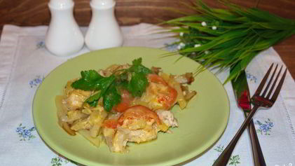 Рецепт Мяса по-французски в сковороде