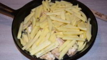 Рецепт мяса по-французски в сковороде