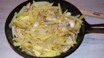 Рецепт мяса по-французски в сковороде