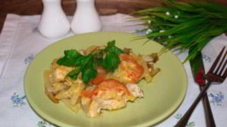 Рецепт мяса по-французски в сковороде