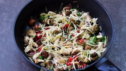 Рецепт филе куриного с брокколи и болгарским перцем