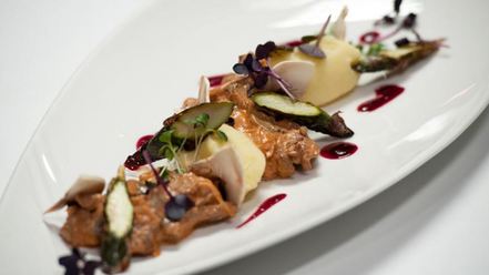 Рецепт говядины по-строгановски с клюквенным соусом