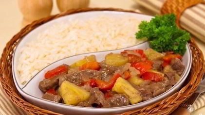Рецепт Говядины с ананасами