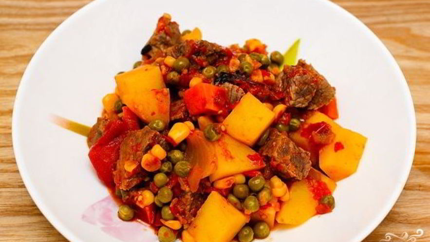 Рецепт говядины с овощами в мультиварке