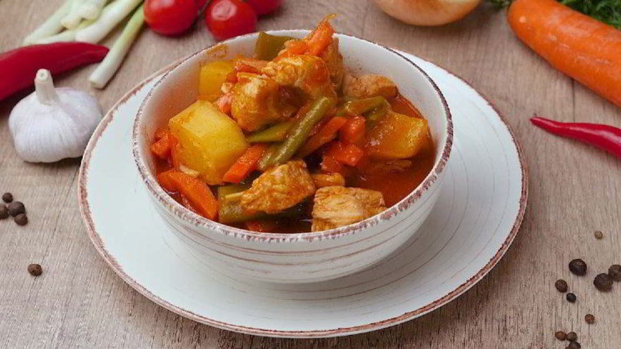 Рецепт индейки со стручковой фасолью