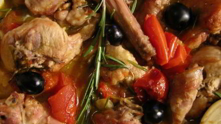 Рецепт кролика с оливками