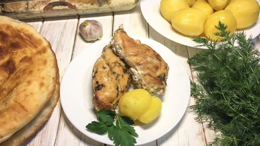 Рецепт кролика в сметане с картофелем