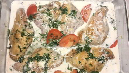 Рецепт кролика в сметане с картофелем